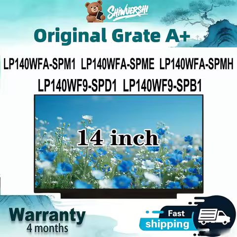 Original New A+ 14 inch Slim Laptop Lcd Screen Panel LP140WFA SPM1 LP140WFA SPME LP140WFA SPMH LP140
