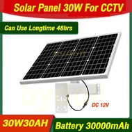 Solar panel 40W 30W with battery 30000mAh ouput DC12V for CCTV Camera 12V