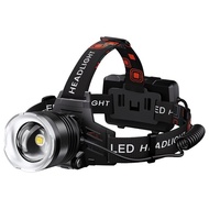 XHP70 high-power high-intensity headlight USB input/output charging large lens telescopic zoom head 