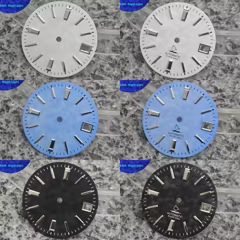 28.5mm No logo BGW9 Blue Lume NH35 Case Mod Parts Sterile Weave Astro Boy Watch Dial for Seiko NH35/