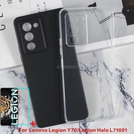 SMT🧼CM Tempered Glass on Lenovo Legion Y70 Bumper Case Silicone Protective Glass Cover For Lenovo Legion Halo L71091 Sof