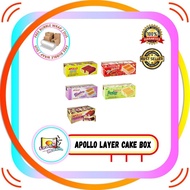 Apollo Layer Cake Chocolate Pandan Blueberry Strawberry 24 Pcs BOX