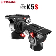 IFOOTAGE Komodo K5S Video Tripod Head for DSLR Camera Tripod Monopod Fluid Drag Pan Head Lightweight