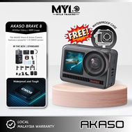 (READY STOCK) - AKASO Brave 8 - Action Camera | 4K60fps Video | 48MP Image | 8K Time Lapse | HindSig