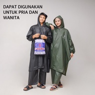 Jas Hujan Ponco Lengan Kelelawar Pria Wanita Dewasa Sealing Press Anti Rembes