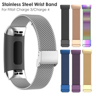 Stainless Steel Watch Band for Fitbit Charge 3 &amp; Charge 4 Wristband Metal Double Buckle Small Size A