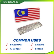 Lencana Nama Magnet Bendera Malaysia / Jalur Gemilang Akrilik / Acrylic  DS BRAND
