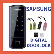 Samsung Digital Door lock Digital Lock Door With Key SET SHS-1321 | Password + Key door lock | Keyless | RIM Deadbolt , Touchscreen includes RFID Smart Sticker Tag Key &amp; Card Key