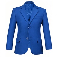 Boys Suits Blazer Coat Button Jacket Suit For Kids Fit Suits With Lapel Formal Blazer Royal Blue Siz