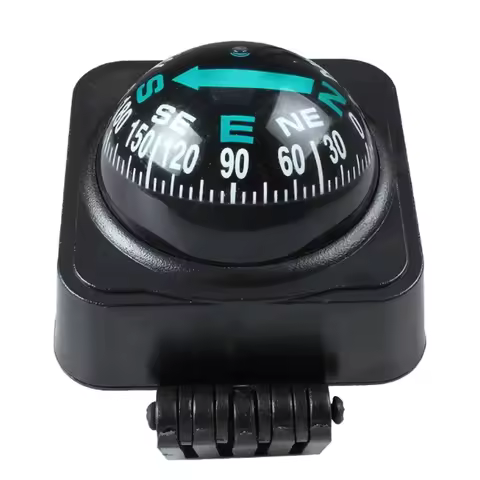 1 Pc Adjustable Dashboard Navigation Compass Direction Guide Ball Travel Driving For Auto Car Turck 