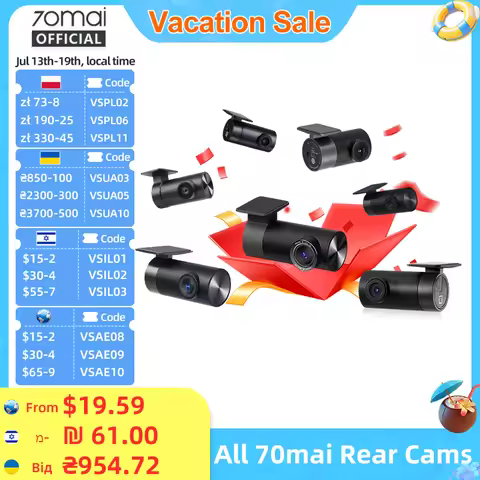 70mai Rear Cam RC06 RC11 RC12 RC14 RC22 Interior FC02 for 70mai 4K A810 A800SE 70mai A510 A200 A500S