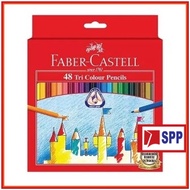 FABER CASTELL TRI COLOUR PENCIL CARDBOARD WALLET 48 COLOUR