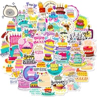 50 Birthday Cake Stickers Birthday Wishes Graffiti Stickers Stickers
