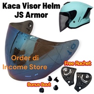HELMET VISOR GLASS JS Armor FREE 4 PCS RACHET BOLTS