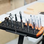 SpeTool Router Bit Storage Tray, Versatile 14 Bit Bases for 1/2 and 1/4 inch Shank Router Bit or 13 