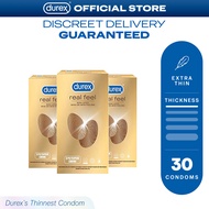 Durex Ultra Thin Invisible Condom Extra Sensitive Real Feel Condoms 10s(Set of 3 - 30 Condoms)