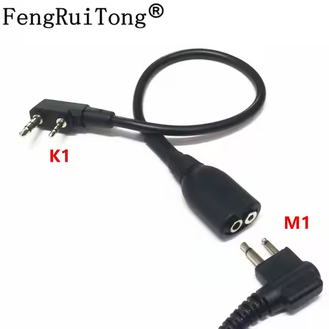 K1 to M1 Adapter for Baofeng Kenwood TYT 2pin radio to fpr PD780 Motorola 2pin headsets, K to M Cabl
