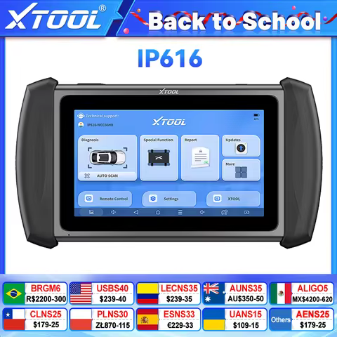 XTOOL IP616 V2.0 All Systems Auto VIN Car Diagnostic Tools OBD2 BI Direction Key Programming Scanner
