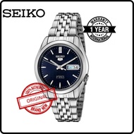 SNK357K1 CLASSIC SEIKO 5 Men Original Brand New Automatic Analog Blue Dial Day Date Stainless Steel Strap Watch