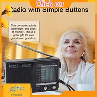 [Fe] Am Fm Radio Easy-to-use Radio Compact Am Fm Portable Radio with Hifi Sound and Antenna Pocket Sized Multiband Radio for Clear Reception and Easy Operation