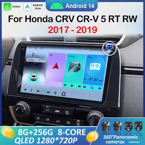 for Honda CRV CR-V 5 RT RW 2017 2018 2019 Car Video Multimedia Player WiFi GPS Navigation Android Sy