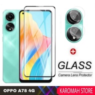 LAYAR Screen Protector Black Edge 9D for Oppo A78 4G / Oppo A78 5G Tempered Glass Screen + Camera