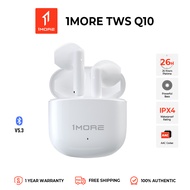 1MORE Q10 หูฟังบลูทูธหูฟังไร้สาย True Semi-In-Ear ชุดหูฟัง TWS สำหรับฟังเพลงเล่นเกมและกีฬา อายุการใช
