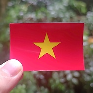 National flag Sticker, Vietnam National Flag Sticker, waterproof red flag yellow star Sticker 4x6cm