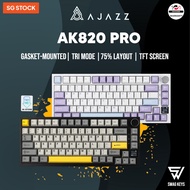 【SG】 Epomaker Ajazz AK820 Pro 75% Tri mode  Wireless Mechanical Gaming Keyboard RGB Gasket Thocky