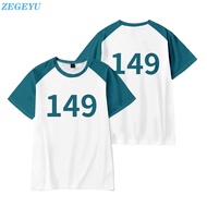 SQA Squid Game Season 2 Number 230 007 456 222 Summer Jersey Anime Short Sleeve Top