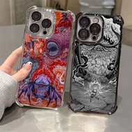 One Piece The Five Elders VS Luffy Electroplated Case For Samsung A57 5G A37 A17 A07 Clear Casing Ga