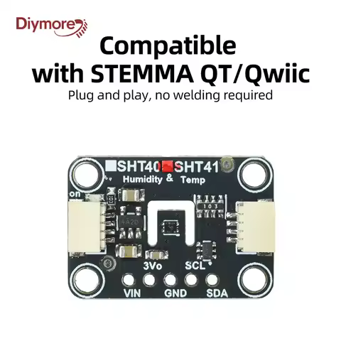 SHT41/SHT45 Temperature And Humidity Sensor Module 1.08V-3.6V Is Compatible Compatible With Stemma Q