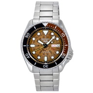 [Creationwatches] Seiko 5 Sports SKX Style Stainless Steel Transparent Orange Dial Automatic SRPJ47K1 100M Mens Watch