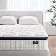 Crystli Queen Size Mattress Bed in A Box, 10 Inch Hybrid Mattress with Zero Pressure Foam, Innerspring Mattress for Pressure Relief, Motion Isolation, Medium Firm, CertiPUR-US Certified