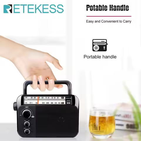 Retekess TR604 Radio FM AM Portable Radios AM FM on the battery Speakers Rechargeable Radio For Seni