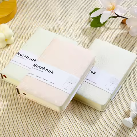 Portable A6 Small Cloth Notebook Floral Dot Pattern Hardcover 100gsm Paper Mixed Lined Blank Pages P
