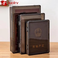 LUOLRV A4 File Box, A4 Plastic Certificate Storage Box, Durable Multifunctional Transparent Dustproo