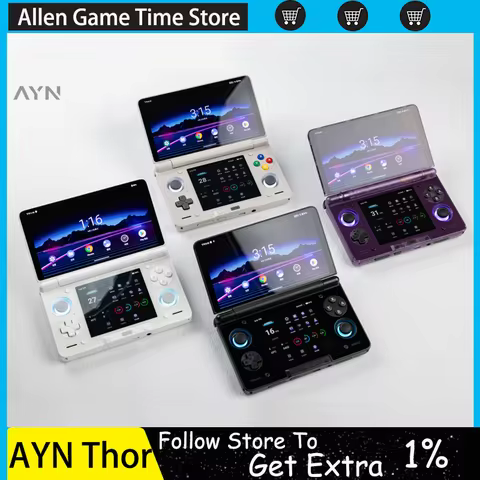 Original AYN Thor Handheld 6'' OLED Dual Screen Qualcomm Snapdragon CPU Android13 6000mAh Battery Ha