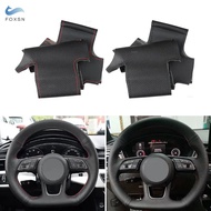Car Steering Wheel Cover Microfiber Leather Trim Accessories For Audi A1 8X A3 8V/8Y A4 B9/8W A5 8W6