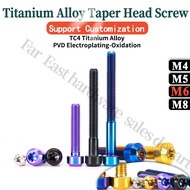 Tc4 Titanium Alloy Cone Head Torx Screw M6*10/15/20/25/30/35/40 Round Head Torx Screw Chamfer Screw Taper Head Screw Positive Titanium Screw 64 Positive Titanium Screw Titanium Alloy Screw-M6
