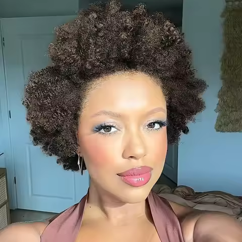 Human Hair Short Afro Curly Human Hair Wigs for Women Afro Kinky Curly Full Machine Made