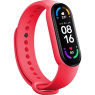 สายซิลิโคนสำหรับวง Xiaomi Mi 7 Mi Band 6 Mi Band 5 Mi Band 4 Mi Band 3ผู้หญิงผู้ชาย Xiaomi Smartwatch สายยืดกีฬาสำหรับวง Xiaomi Mi 7 6 5 4 3