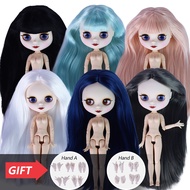 DBS Blythe nude doll white skin matte face long hair