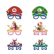 12pcs/set Super Mario Bros Game Theme Party Paper Eye Masks for Party Supplies Kids Toy Paper Glasses
