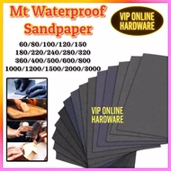 MT Abrasive Paper/Sand Paper/Sandpaper-Waterproof/Kertas Pasir CC45P (CP60- P3000) 100pcs