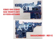 HP Compaq CQ62 G62 CQ42 G42 592811-001 611555-001AMD DA0AX2MB6E1  REV E AMD motherboard main board เมนบอร์ด notebook laptop มือสองแกะจากเครื่อง