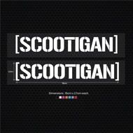 1set 2pcs, SCOOTIGAN Double, Scooter Stickers, Bike Stickers, Aerox, ADV, xmax, zontes