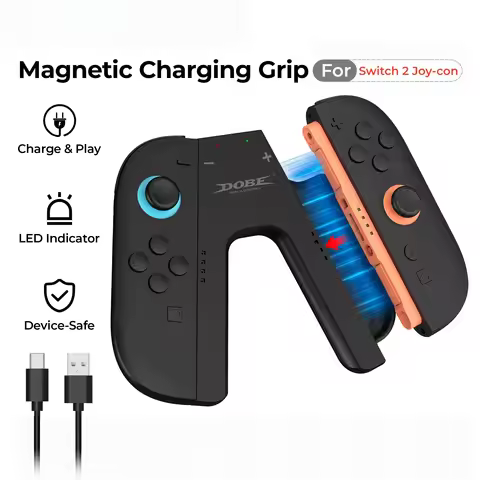 Charging Grip For Nintendo Switch 2 Joy‑Con Controller, Charging Handle With LED Indicator for L/R J