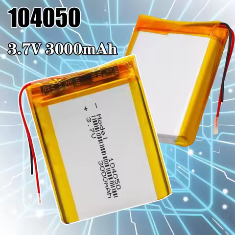 3.7V 3000mAh 104050 Lithium Polymer Battery Rechargeable Li-Po Batteries Li Ion Cells for GPS MP3 MP
