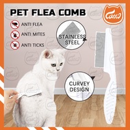 CATTO Pet Hair Removal Comb Pet Hair Flea Comb Trimmer Plastic Handle Stainless Steel Needle Comb